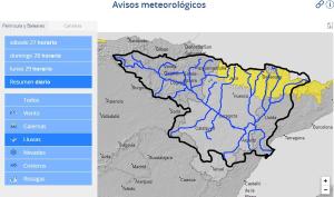 AVISO HIDROLÓGICO - Debido a las lluvias se intensifica la vigilancia en cauces menores y barrancos del Pirineo aragonés y catalán