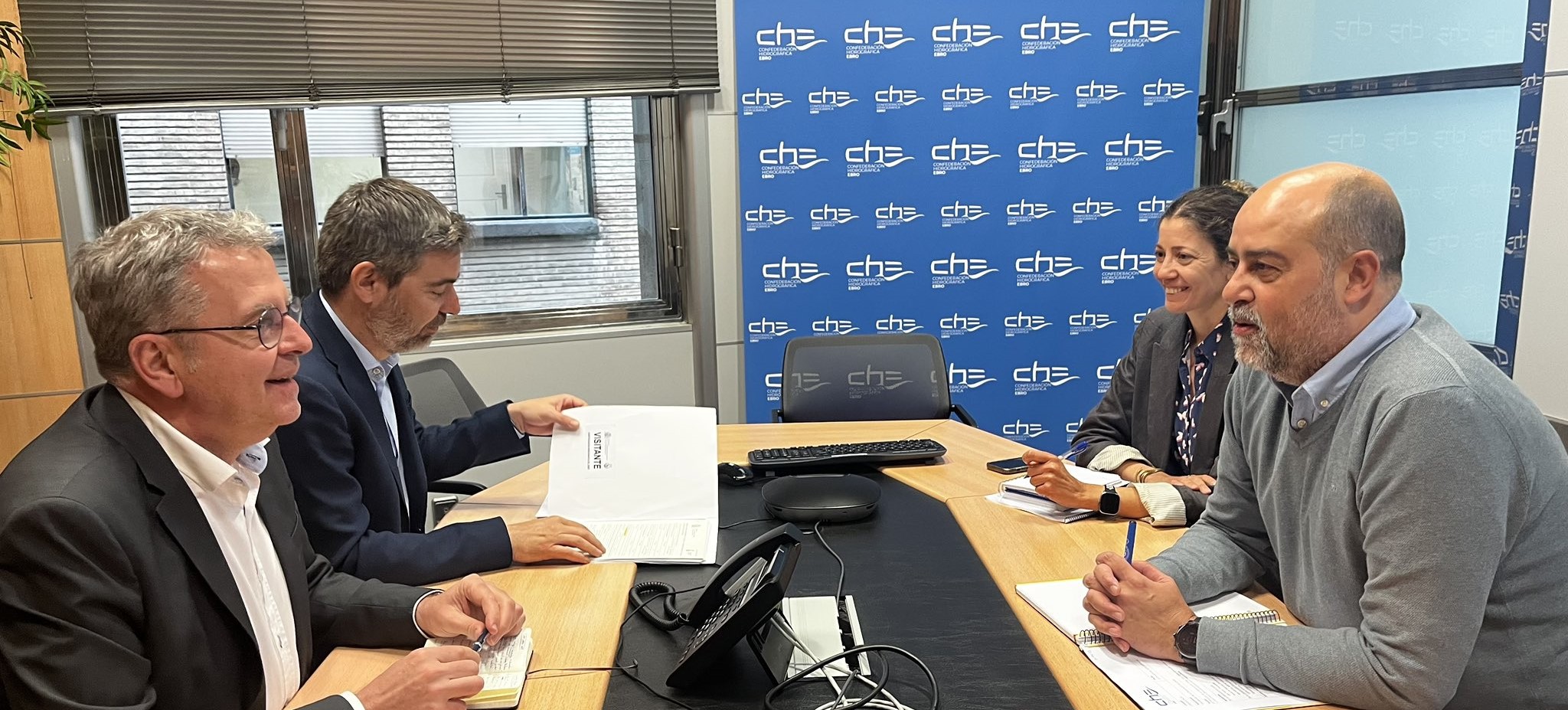 La CHE y la Diputación de Lleida se reúnen para hablar sobre las actuaciones en los cauces de los ríos Segre y Noguera Ribagorzana